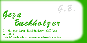 geza buchholzer business card